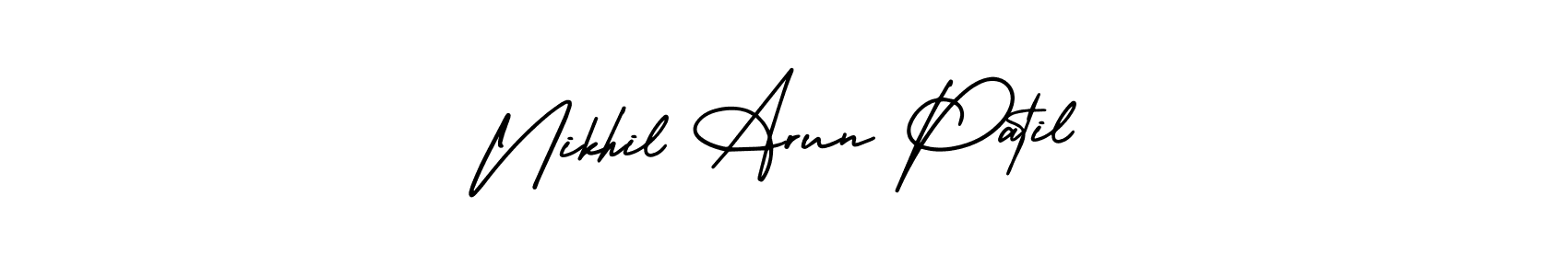 Also You can easily find your signature by using the search form. We will create Nikhil Arun Patil name handwritten signature images for you free of cost using AmerikaSignatureDemo-Regular sign style. Nikhil Arun Patil signature style 3 images and pictures png