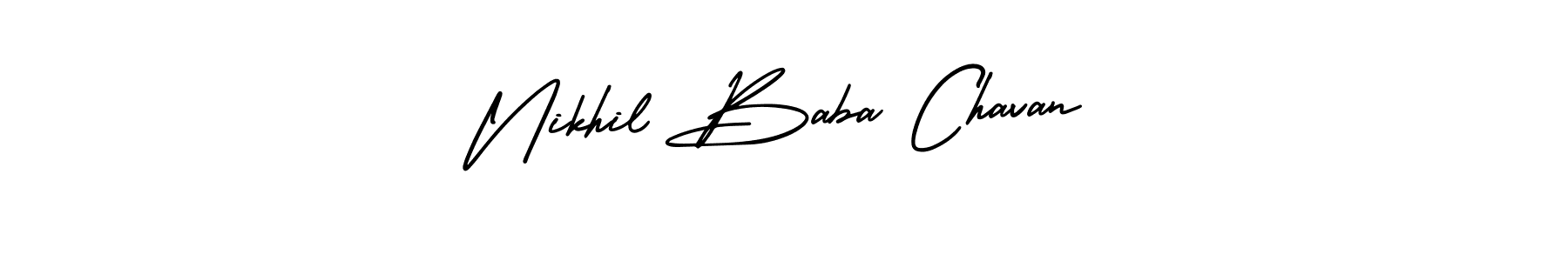 if you are searching for the best signature style for your name Nikhil Baba Chavan. so please give up your signature search. here we have designed multiple signature styles  using AmerikaSignatureDemo-Regular. Nikhil Baba Chavan signature style 3 images and pictures png