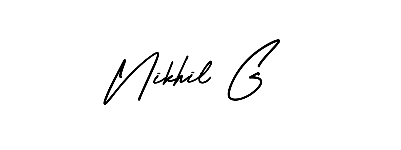 Also You can easily find your signature by using the search form. We will create Nikhil G name handwritten signature images for you free of cost using AmerikaSignatureDemo-Regular sign style. Nikhil G signature style 3 images and pictures png