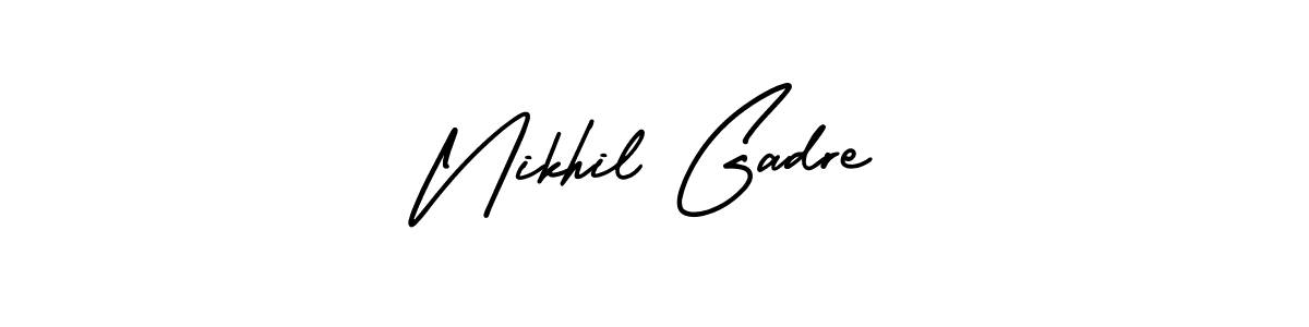 Best and Professional Signature Style for Nikhil Gadre. AmerikaSignatureDemo-Regular Best Signature Style Collection. Nikhil Gadre signature style 3 images and pictures png