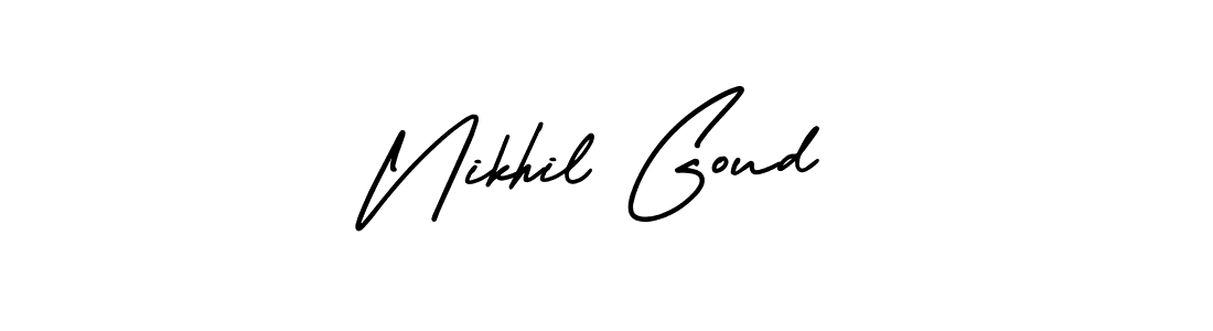 Create a beautiful signature design for name Nikhil Goud. With this signature (AmerikaSignatureDemo-Regular) fonts, you can make a handwritten signature for free. Nikhil Goud signature style 3 images and pictures png