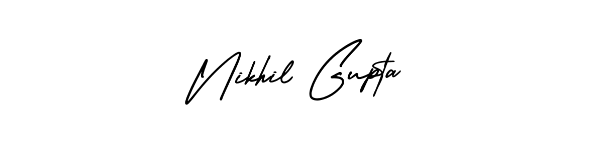 How to make Nikhil Gupta signature? AmerikaSignatureDemo-Regular is a professional autograph style. Create handwritten signature for Nikhil Gupta name. Nikhil Gupta signature style 3 images and pictures png