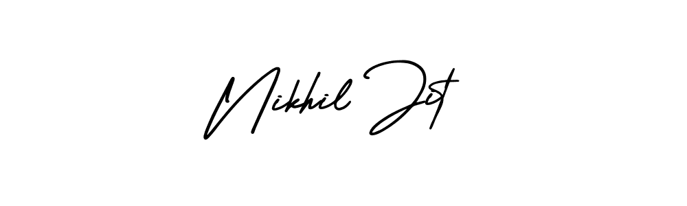 if you are searching for the best signature style for your name Nikhil Jit. so please give up your signature search. here we have designed multiple signature styles  using AmerikaSignatureDemo-Regular. Nikhil Jit signature style 3 images and pictures png