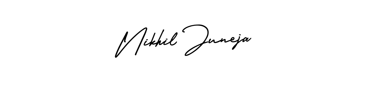 Use a signature maker to create a handwritten signature online. With this signature software, you can design (AmerikaSignatureDemo-Regular) your own signature for name Nikhil Juneja. Nikhil Juneja signature style 3 images and pictures png