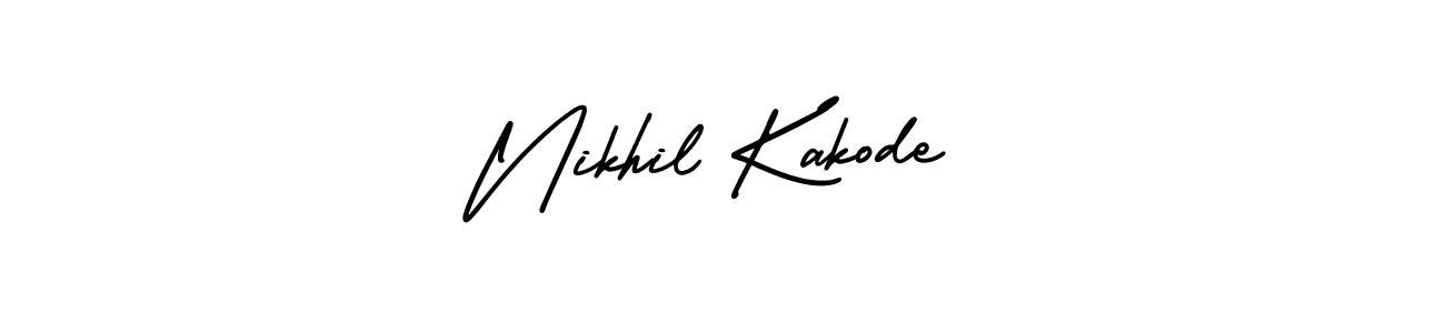 This is the best signature style for the Nikhil Kakode name. Also you like these signature font (AmerikaSignatureDemo-Regular). Mix name signature. Nikhil Kakode signature style 3 images and pictures png