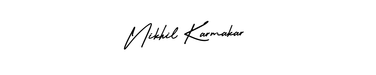 Make a short Nikhil Karmakar signature style. Manage your documents anywhere anytime using AmerikaSignatureDemo-Regular. Create and add eSignatures, submit forms, share and send files easily. Nikhil Karmakar signature style 3 images and pictures png