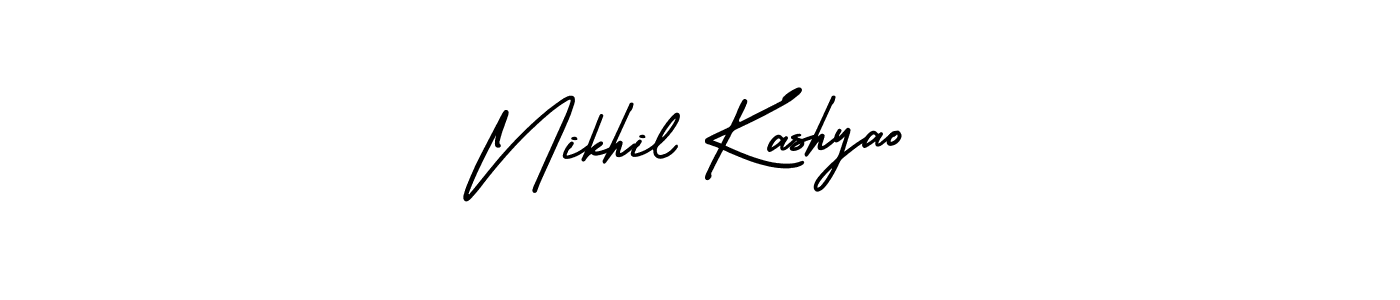 Best and Professional Signature Style for Nikhil Kashyao. AmerikaSignatureDemo-Regular Best Signature Style Collection. Nikhil Kashyao signature style 3 images and pictures png