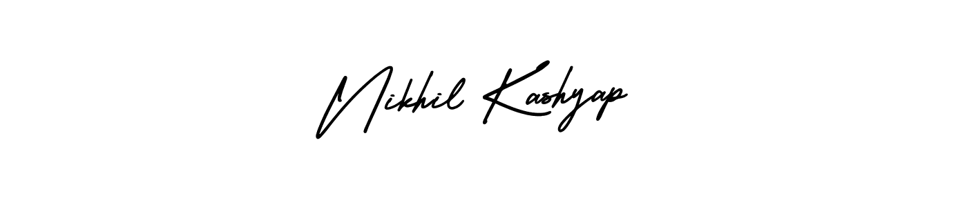 Similarly AmerikaSignatureDemo-Regular is the best handwritten signature design. Signature creator online .You can use it as an online autograph creator for name Nikhil Kashyap. Nikhil Kashyap signature style 3 images and pictures png