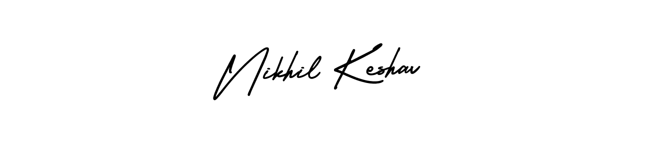 Design your own signature with our free online signature maker. With this signature software, you can create a handwritten (AmerikaSignatureDemo-Regular) signature for name Nikhil Keshav. Nikhil Keshav signature style 3 images and pictures png