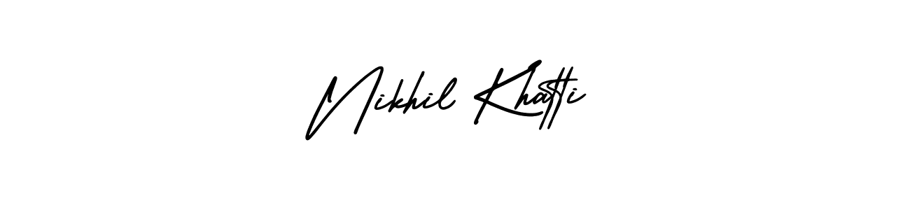 Design your own signature with our free online signature maker. With this signature software, you can create a handwritten (AmerikaSignatureDemo-Regular) signature for name Nikhil Khatti. Nikhil Khatti signature style 3 images and pictures png
