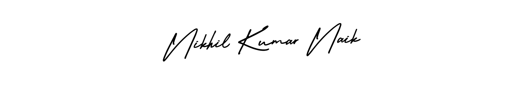 Make a beautiful signature design for name Nikhil Kumar Naik. With this signature (AmerikaSignatureDemo-Regular) style, you can create a handwritten signature for free. Nikhil Kumar Naik signature style 3 images and pictures png