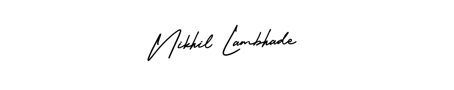 Best and Professional Signature Style for Nikhil Lambhade. AmerikaSignatureDemo-Regular Best Signature Style Collection. Nikhil Lambhade signature style 3 images and pictures png