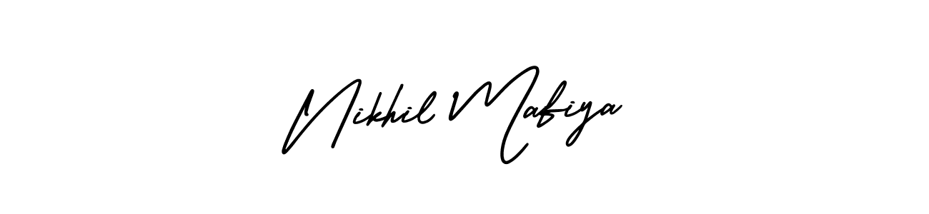 How to make Nikhil Mafiya signature? AmerikaSignatureDemo-Regular is a professional autograph style. Create handwritten signature for Nikhil Mafiya name. Nikhil Mafiya signature style 3 images and pictures png