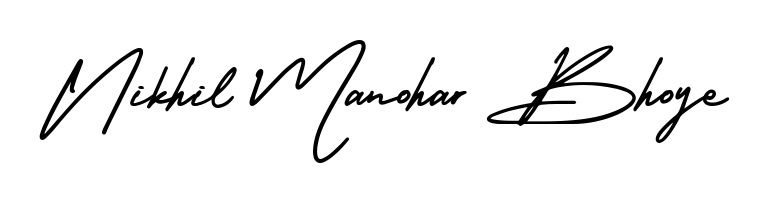 Here are the top professional signature styles for the name Nikhil Manohar Bhoye. These are the best autograph styles you can use for your name. Nikhil Manohar Bhoye signature style 3 images and pictures png