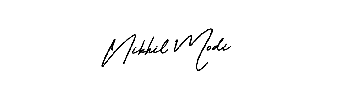 Nikhil Modi stylish signature style. Best Handwritten Sign (AmerikaSignatureDemo-Regular) for my name. Handwritten Signature Collection Ideas for my name Nikhil Modi. Nikhil Modi signature style 3 images and pictures png