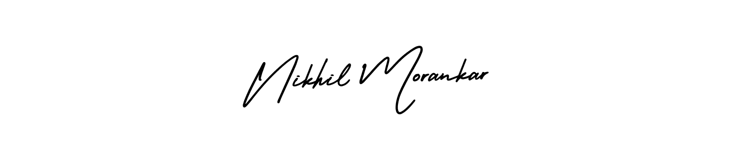 Make a beautiful signature design for name Nikhil Morankar. With this signature (AmerikaSignatureDemo-Regular) style, you can create a handwritten signature for free. Nikhil Morankar signature style 3 images and pictures png