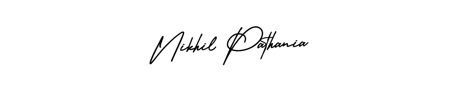 Make a beautiful signature design for name Nikhil Pathania. With this signature (AmerikaSignatureDemo-Regular) style, you can create a handwritten signature for free. Nikhil Pathania signature style 3 images and pictures png