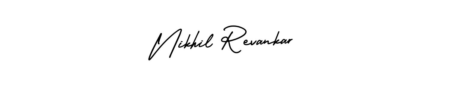 How to make Nikhil Revankar signature? AmerikaSignatureDemo-Regular is a professional autograph style. Create handwritten signature for Nikhil Revankar name. Nikhil Revankar signature style 3 images and pictures png