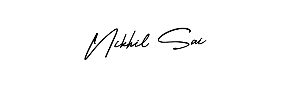 Make a beautiful signature design for name Nikhil Sai. With this signature (AmerikaSignatureDemo-Regular) style, you can create a handwritten signature for free. Nikhil Sai signature style 3 images and pictures png