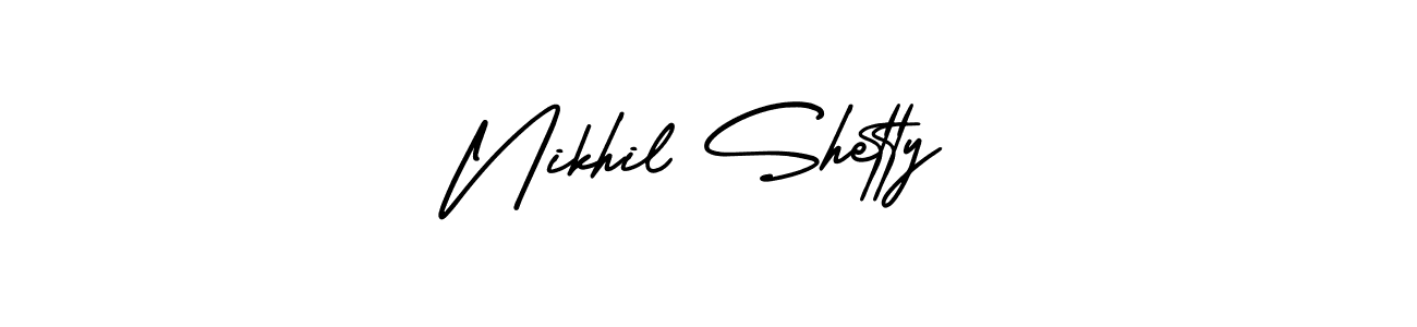 It looks lik you need a new signature style for name Nikhil Shetty. Design unique handwritten (AmerikaSignatureDemo-Regular) signature with our free signature maker in just a few clicks. Nikhil Shetty signature style 3 images and pictures png