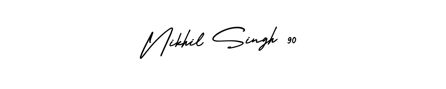 Use a signature maker to create a handwritten signature online. With this signature software, you can design (AmerikaSignatureDemo-Regular) your own signature for name Nikhil Singh 90. Nikhil Singh 90 signature style 3 images and pictures png