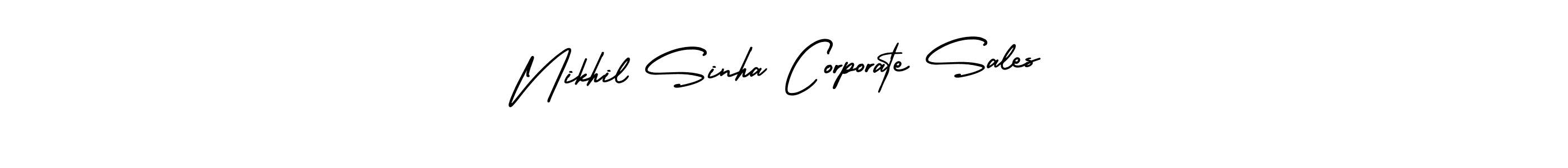 It looks lik you need a new signature style for name Nikhil Sinha Corporate Sales. Design unique handwritten (AmerikaSignatureDemo-Regular) signature with our free signature maker in just a few clicks. Nikhil Sinha Corporate Sales signature style 3 images and pictures png