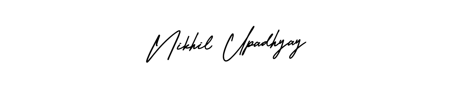 Create a beautiful signature design for name Nikhil Upadhyay. With this signature (AmerikaSignatureDemo-Regular) fonts, you can make a handwritten signature for free. Nikhil Upadhyay signature style 3 images and pictures png