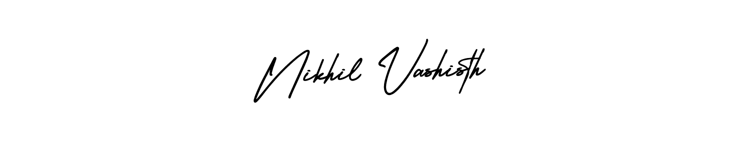 How to make Nikhil Vashisth signature? AmerikaSignatureDemo-Regular is a professional autograph style. Create handwritten signature for Nikhil Vashisth name. Nikhil Vashisth signature style 3 images and pictures png