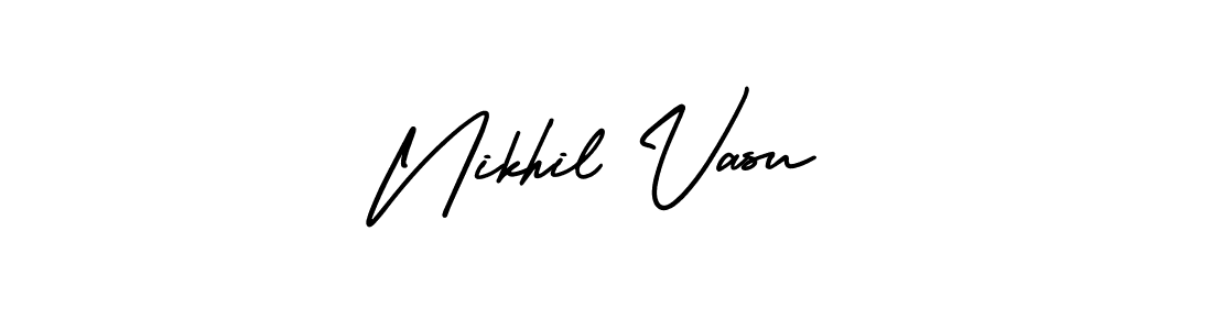 if you are searching for the best signature style for your name Nikhil Vasu. so please give up your signature search. here we have designed multiple signature styles  using AmerikaSignatureDemo-Regular. Nikhil Vasu signature style 3 images and pictures png