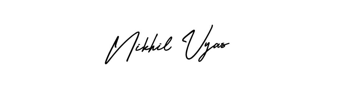 if you are searching for the best signature style for your name Nikhil Vyas. so please give up your signature search. here we have designed multiple signature styles  using AmerikaSignatureDemo-Regular. Nikhil Vyas signature style 3 images and pictures png