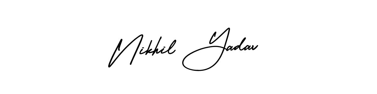 How to Draw Nikhil Yadav signature style? AmerikaSignatureDemo-Regular is a latest design signature styles for name Nikhil Yadav. Nikhil Yadav signature style 3 images and pictures png