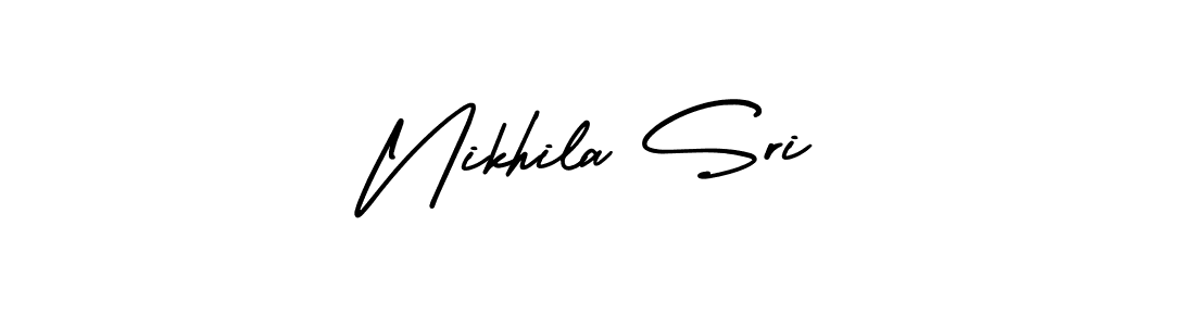 Best and Professional Signature Style for Nikhila Sri. AmerikaSignatureDemo-Regular Best Signature Style Collection. Nikhila Sri signature style 3 images and pictures png