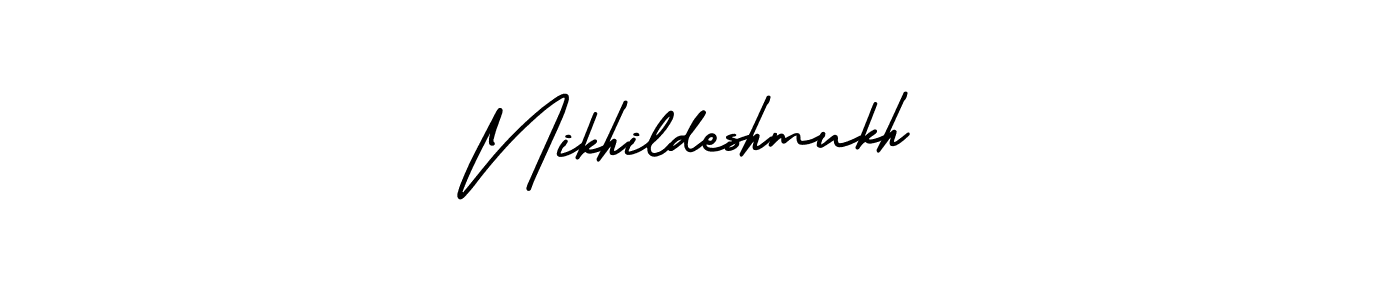Best and Professional Signature Style for Nikhildeshmukh. AmerikaSignatureDemo-Regular Best Signature Style Collection. Nikhildeshmukh signature style 3 images and pictures png