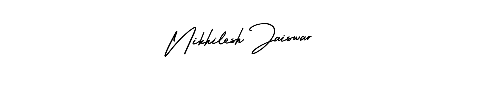 Create a beautiful signature design for name Nikhilesh Jaiswar. With this signature (AmerikaSignatureDemo-Regular) fonts, you can make a handwritten signature for free. Nikhilesh Jaiswar signature style 3 images and pictures png