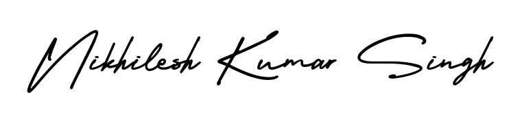 Get inspired by this graceful AmerikaSignatureDemo-Regular signature style for name Nikhilesh Kumar Singh. Smooth loops and balanced proportions for everyday use. Nikhilesh Kumar Singh signature style 3 images and pictures png