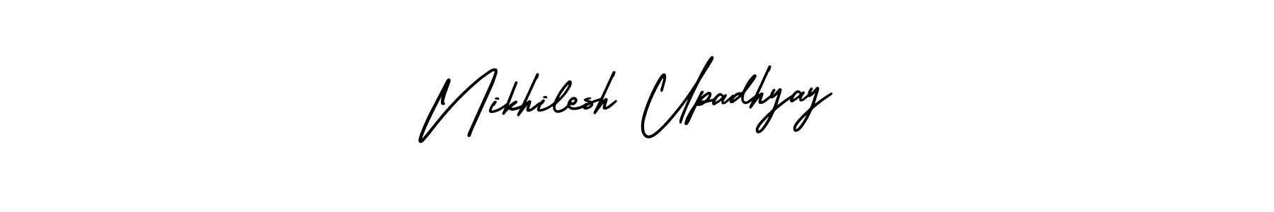 Also You can easily find your signature by using the search form. We will create Nikhilesh Upadhyay name handwritten signature images for you free of cost using AmerikaSignatureDemo-Regular sign style. Nikhilesh Upadhyay signature style 3 images and pictures png