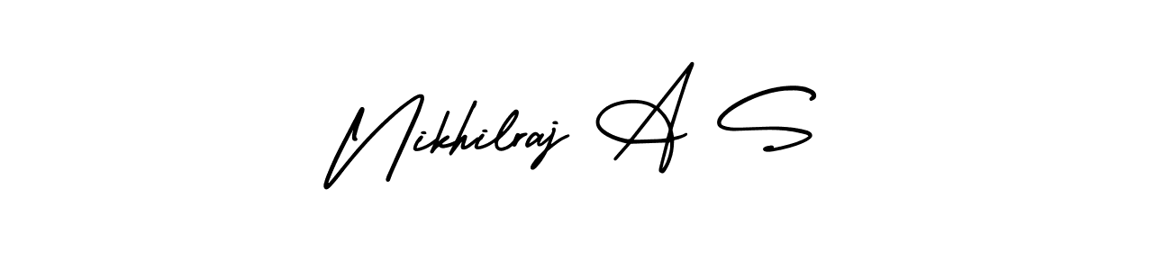 Also You can easily find your signature by using the search form. We will create Nikhilraj A S name handwritten signature images for you free of cost using AmerikaSignatureDemo-Regular sign style. Nikhilraj A S signature style 3 images and pictures png