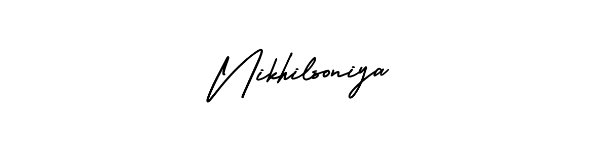 Best and Professional Signature Style for Nikhilsoniya. AmerikaSignatureDemo-Regular Best Signature Style Collection. Nikhilsoniya signature style 3 images and pictures png