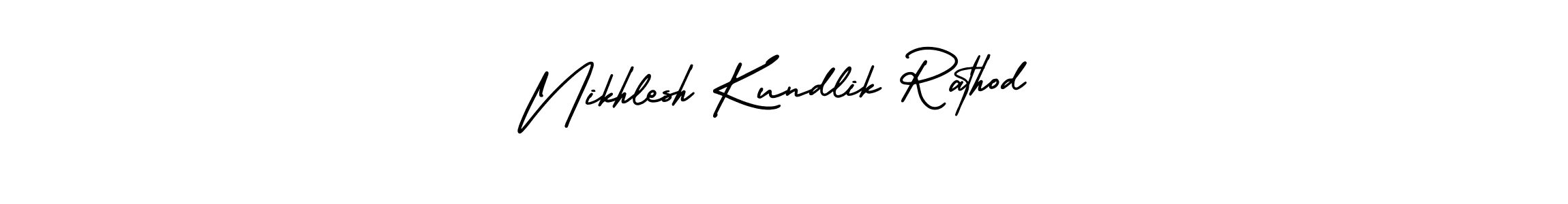 Similarly AmerikaSignatureDemo-Regular is the best handwritten signature design. Signature creator online .You can use it as an online autograph creator for name Nikhlesh Kundlik Rathod. Nikhlesh Kundlik Rathod signature style 3 images and pictures png