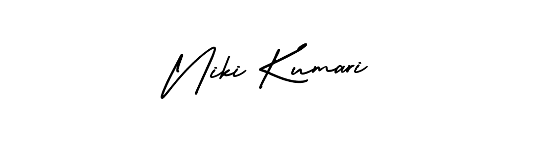 Use a signature maker to create a handwritten signature online. With this signature software, you can design (AmerikaSignatureDemo-Regular) your own signature for name Niki Kumari. Niki Kumari signature style 3 images and pictures png