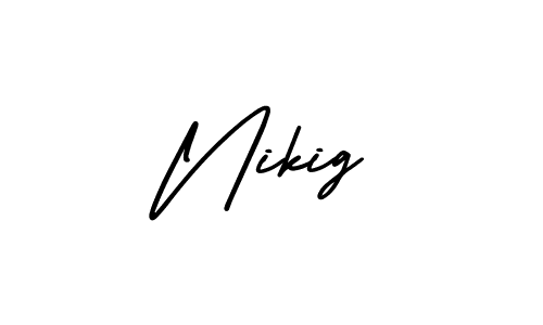 You can use this online signature creator to create a handwritten signature for the name Nikig. This is the best online autograph maker. Nikig signature style 3 images and pictures png