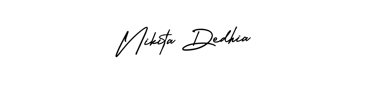 Create a beautiful signature design for name Nikita Dedhia. With this signature (AmerikaSignatureDemo-Regular) fonts, you can make a handwritten signature for free. Nikita Dedhia signature style 3 images and pictures png