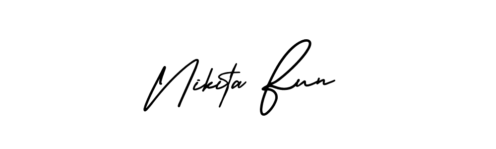 Design your own signature with our free online signature maker. With this signature software, you can create a handwritten (AmerikaSignatureDemo-Regular) signature for name Nikita Fun. Nikita Fun signature style 3 images and pictures png