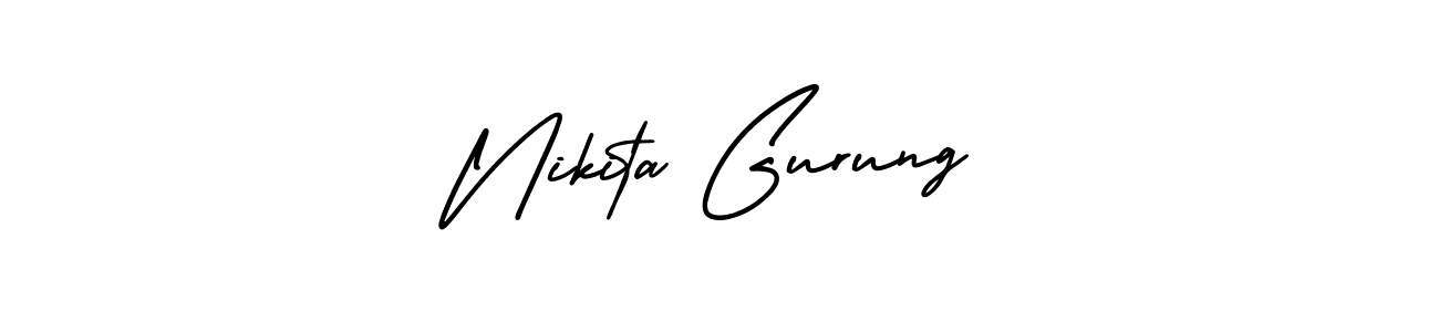 Also we have Nikita Gurung name is the best signature style. Create professional handwritten signature collection using AmerikaSignatureDemo-Regular autograph style. Nikita Gurung signature style 3 images and pictures png