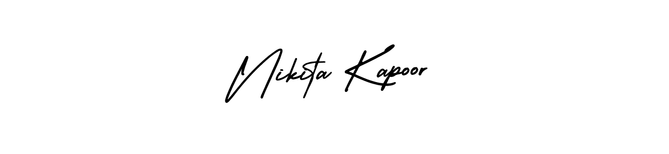 The best way (AmerikaSignatureDemo-Regular) to make a short signature is to pick only two or three words in your name. The name Nikita Kapoor include a total of six letters. For converting this name. Nikita Kapoor signature style 3 images and pictures png