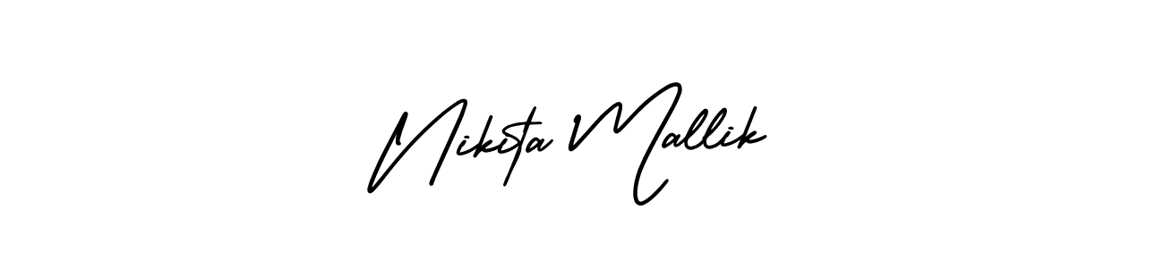 How to make Nikita Mallik name signature. Use AmerikaSignatureDemo-Regular style for creating short signs online. This is the latest handwritten sign. Nikita Mallik signature style 3 images and pictures png