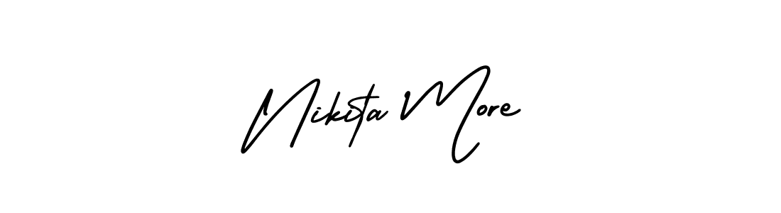 This is the best signature style for the Nikita More name. Also you like these signature font (AmerikaSignatureDemo-Regular). Mix name signature. Nikita More signature style 3 images and pictures png