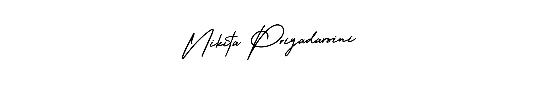 How to make Nikita Priyadarsini name signature. Use AmerikaSignatureDemo-Regular style for creating short signs online. This is the latest handwritten sign. Nikita Priyadarsini signature style 3 images and pictures png