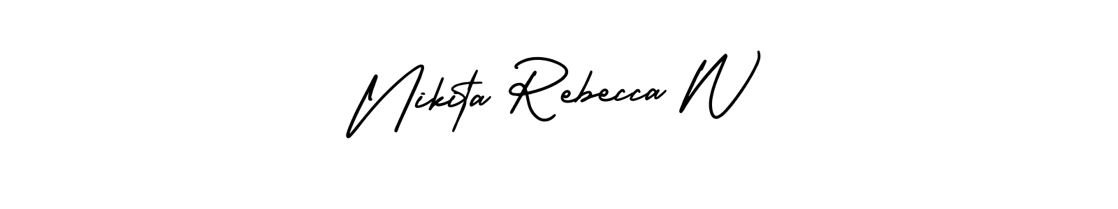Also we have Nikita Rebecca W name is the best signature style. Create professional handwritten signature collection using AmerikaSignatureDemo-Regular autograph style. Nikita Rebecca W signature style 3 images and pictures png