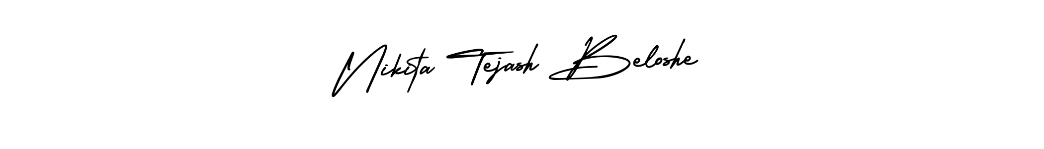 It looks lik you need a new signature style for name Nikita Tejash Beloshe. Design unique handwritten (AmerikaSignatureDemo-Regular) signature with our free signature maker in just a few clicks. Nikita Tejash Beloshe signature style 3 images and pictures png